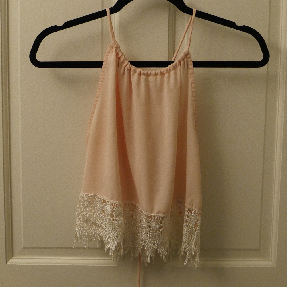 Staring at Stars Pink Lace Top - Urban Outfitters